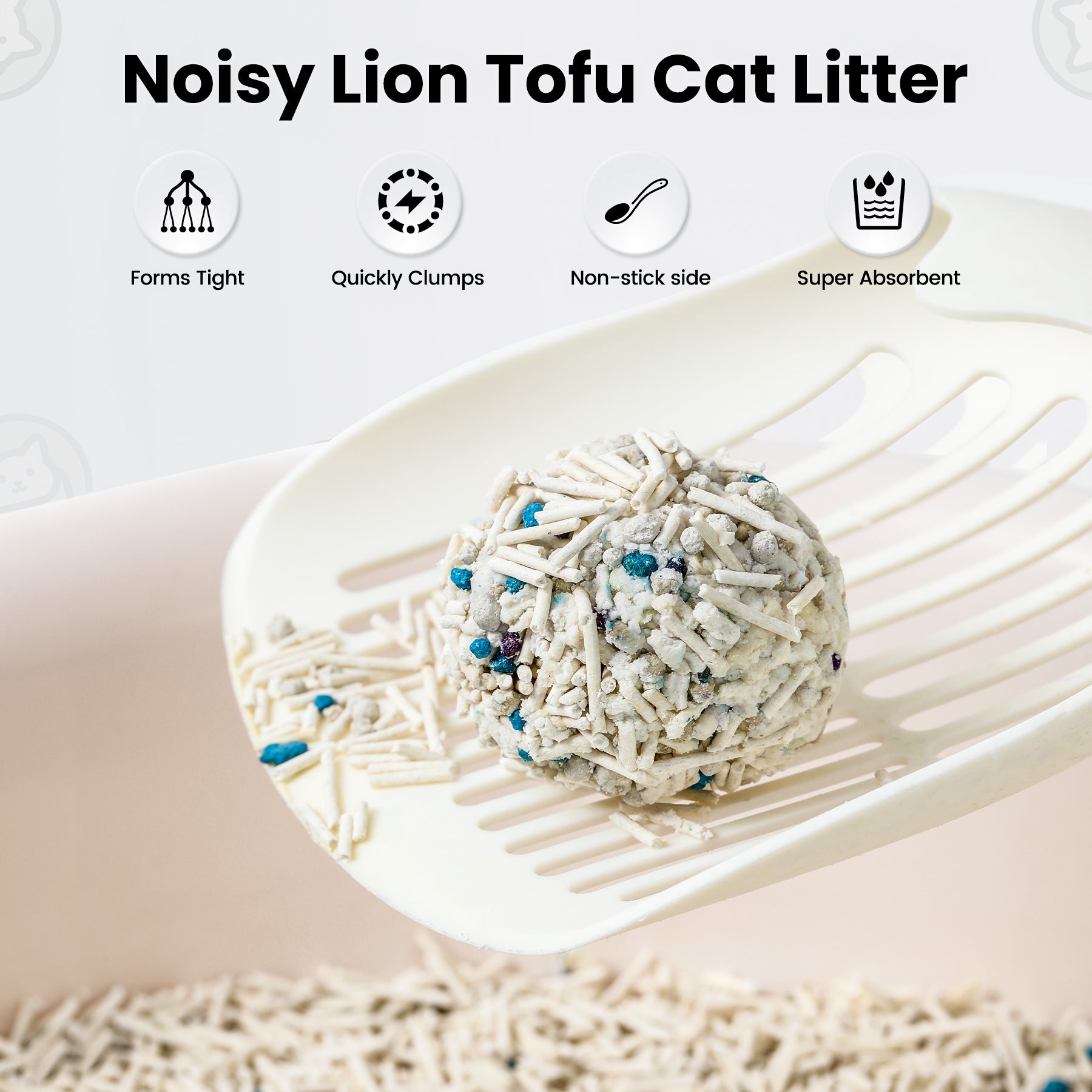 Green Tea tofu cat litter - clumping and texture highlight