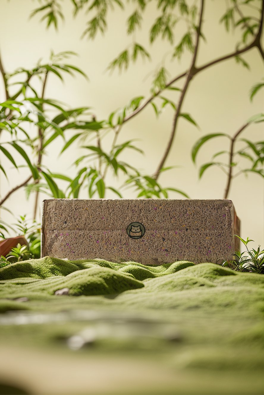 Green Tea tofu cat litter - lifestyle image