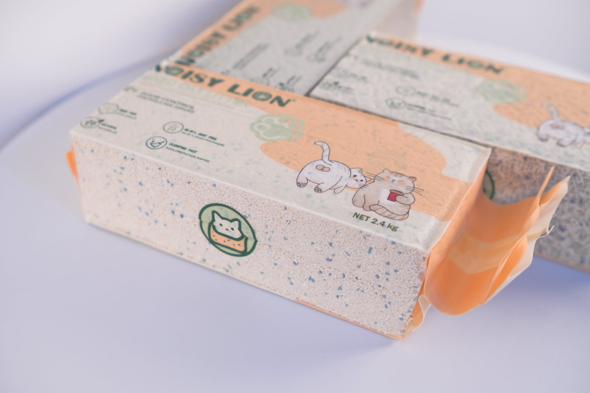 Vanilla Cassava cat litter - cubic pack angle