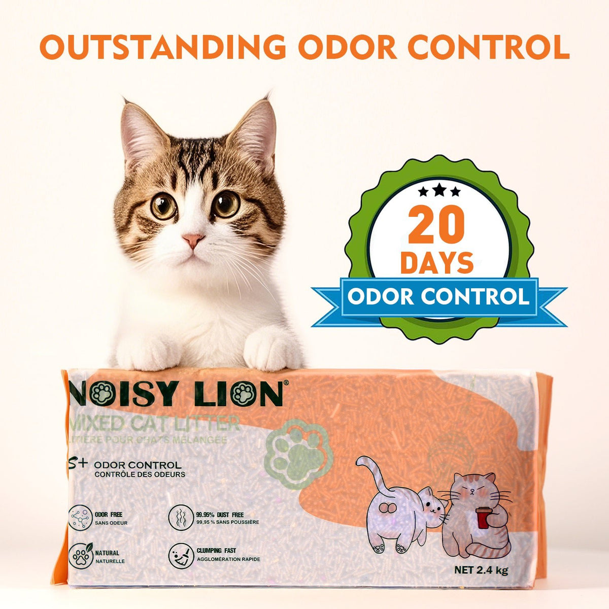 vanilla white‑tea tofu cat litter bag – low‑dust flushable eco‑friendly litter for cats in Canada
