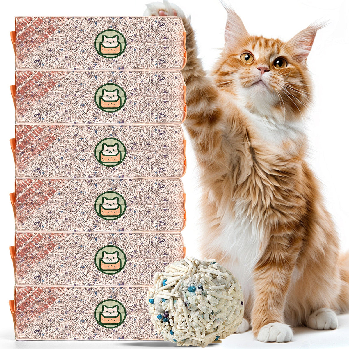 vanilla white‑tea tofu cat litter bag – low‑dust flushable eco‑friendly litter for cats in Canada