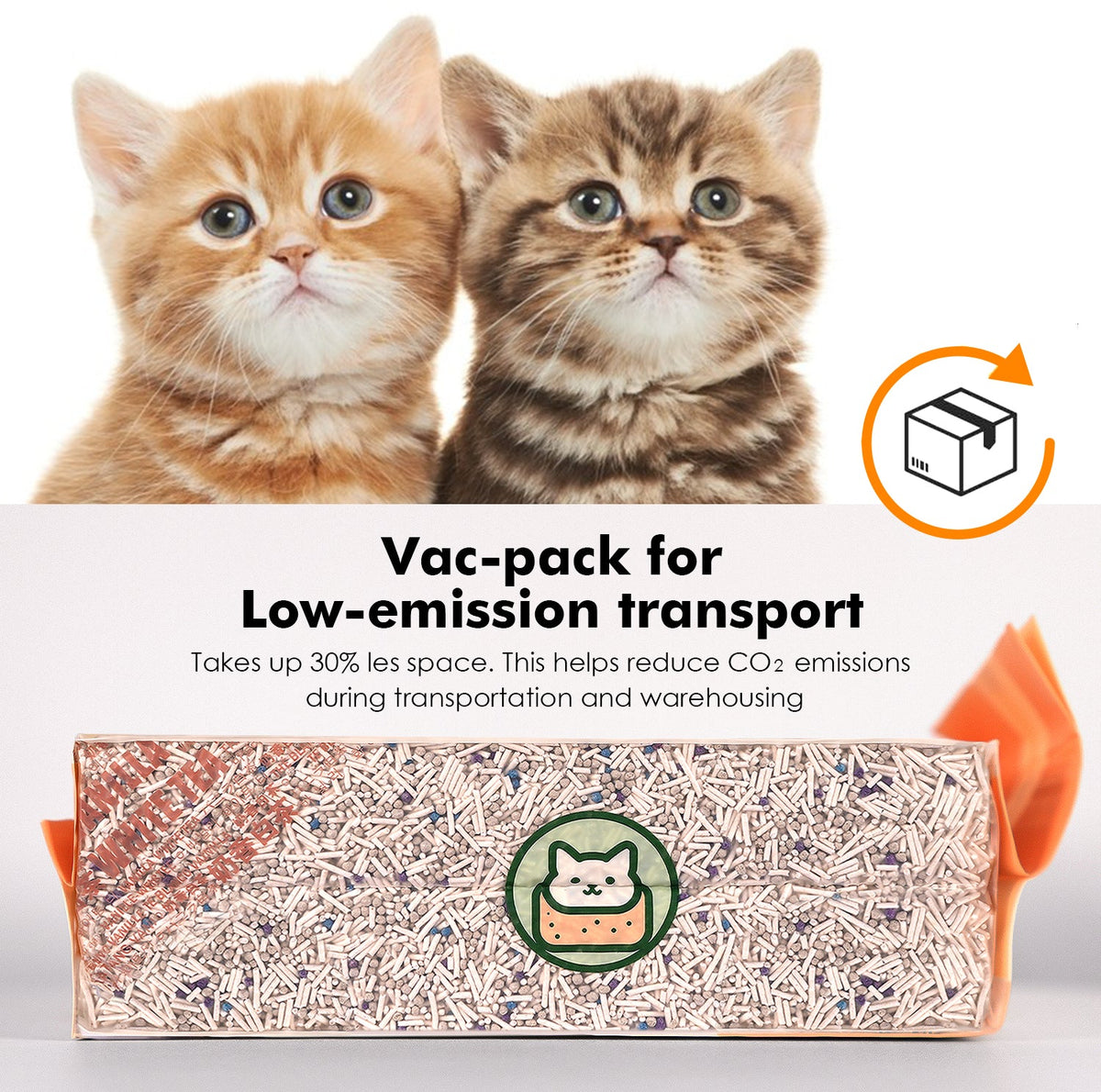 vanilla white‑tea tofu cat litter bag – low‑dust flushable eco‑friendly litter for cats in Canada
