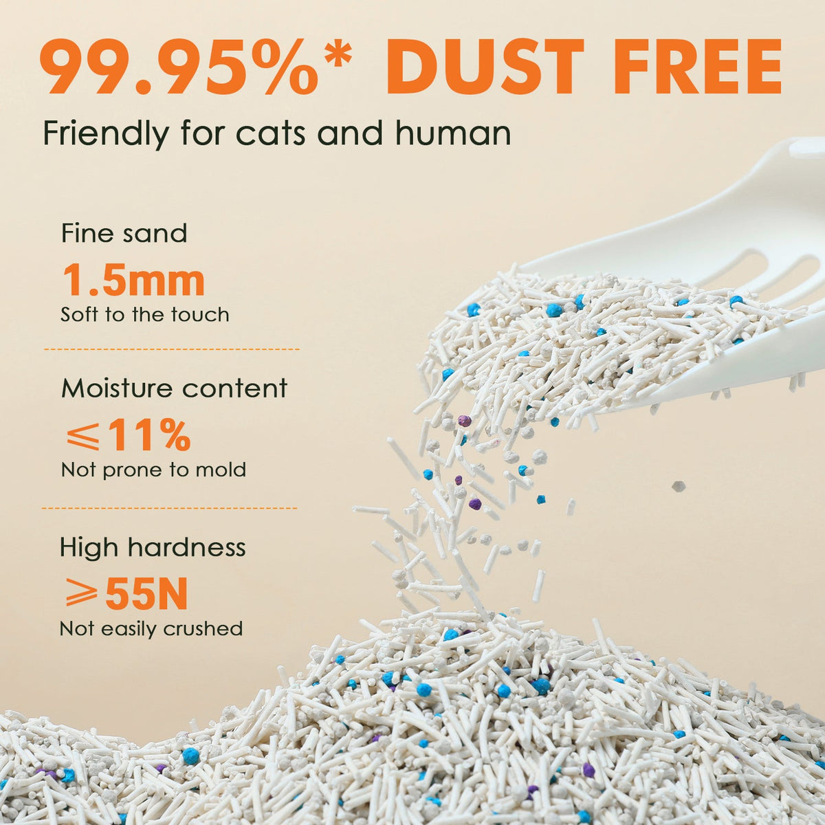 vanilla white‑tea tofu cat litter bag – low‑dust flushable eco‑friendly litter for cats in Canada