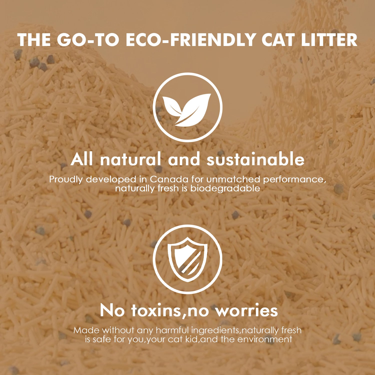 vanilla white‑tea tofu cat litter bag – low‑dust flushable eco‑friendly litter for cats in Canada